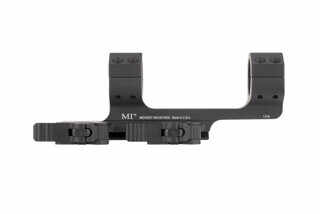 Midwest Industries 1in quick detach rifle scope mount places the scope's center height at 1.415in, compatible with up to 56mm objectives